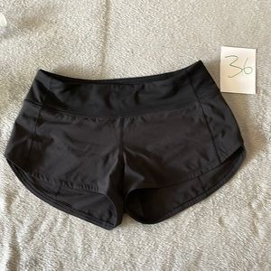 Lululemon speed up shorts black sz 4 inseam 2.5 liner intact